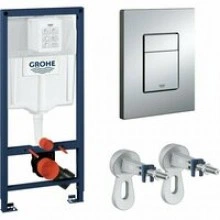 Система инсталляции для унитаза GROHE Rapid SL 3 в 1 с панелью смыва Skate Cosmopolitan, хром (NW0143/S)
