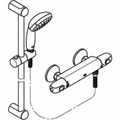 Термостат для душа GROHE Grohtherm 1000 с душевым гарнитуром, хром (34824004-DP) (повреждена упаковка) Термостат для душа GROHE Grohtherm 1000 с душевым гарнитуром, хром (34824004-DP) (повреждена упаковка)