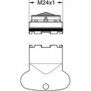 Аэратор GROHE с внешней резьбой M 24 x 1 (13926000) Аэратор GROHE с внешней резьбой M 24 x 1 (13926000)