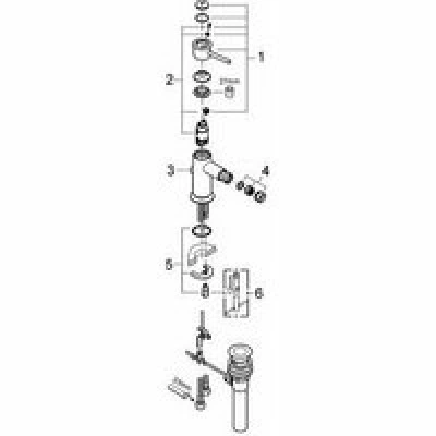 Смеситель для биде GROHE BauClassic, хром (32864000) Смеситель для биде GROHE BauClassic, хром (32864000)