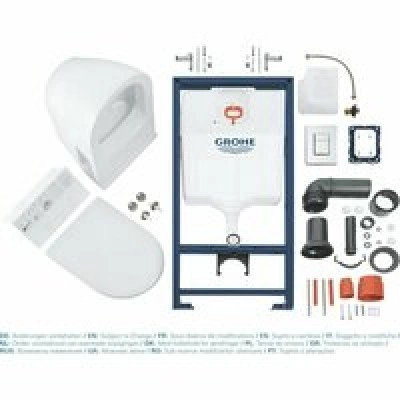 Комплект инсталляции GROHE Solido Perfect 4 в 1 с подвесным унитазом Lecico Serel и сиденьем (39186000) Комплект инсталляции GROHE Solido Perfect 4 в 1 с подвесным унитазом Lecico Serel и сиденьем (39186000)