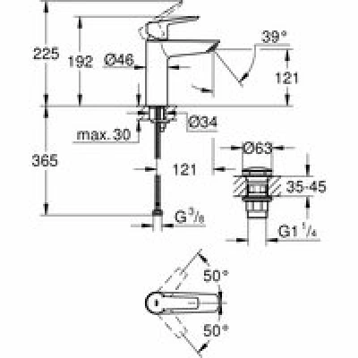 Смеситель для раковины GROHE Start QuickFix с нажимным донным клапаном, M-Size, хром (24204002/U) (уценка - Царапины на корпусе) Смеситель для раковины GROHE Start QuickFix с нажимным донным клапаном, M-Size, хром (24204002/U) (уценка - Царапины на корпусе)