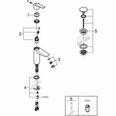 Смеситель для раковины GROHE Start QuickFix с нажимным донным клапаном, M-Size, хром (24204002/U) (уценка - Царапины на корпусе) Смеситель для раковины GROHE Start QuickFix с нажимным донным клапаном, M-Size, хром (24204002/U) (уценка - Царапины на корпусе)