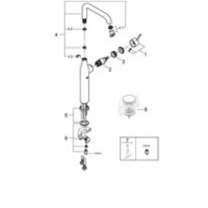 Смеситель для раковины GROHE Essence, XL-size, хром (32901001/U) (царапины на корпусе) Смеситель для раковины GROHE Essence, XL-size, хром (32901001/U) (царапины на корпусе)
