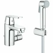 Смеситель для раковины GROHE Eurosmart Cosmopolitan с цепочкой и гигиеническим душем, S-size, хром (23433000)