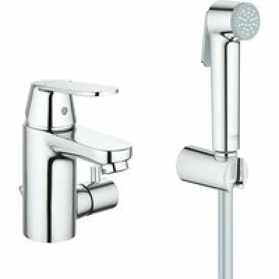 Смеситель для раковины GROHE Eurosmart Cosmopolitan с цепочкой и гигиеническим душем, S-size, хром (23433000) Смеситель для раковины GROHE Eurosmart Cosmopolitan с цепочкой и гигиеническим душем, S-size, хром (23433000)