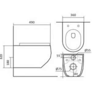 Унитаз Aquatek ЕВРОПА подвесной с сиденьем с микролифтом, белый AQ1900T-00 Унитаз Aquatek ЕВРОПА подвесной с сиденьем с микролифтом, белый AQ1900T-00
