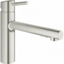 Смеситель для кухни GROHE Concetto с вытяжным душем, суперсталь (30273DC1)