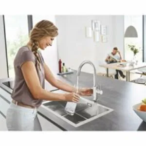 Смеситель для кухонной мойки GROHE Blue Home с системой фильтрации, охлаждения и газирования воды, хром (31455000) Смеситель для кухонной мойки GROHE Blue Home с системой фильтрации, охлаждения и газирования воды, хром (31455000)