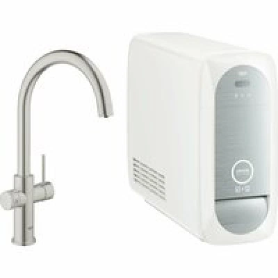 Смеситель для кухонной мойки GROHE Blue Home с системой фильтрации, охлаждения и газирования воды, суперсталь (31455DC0) Смеситель для кухонной мойки GROHE Blue Home с системой фильтрации, охлаждения и газирования воды, суперсталь (31455DC0)