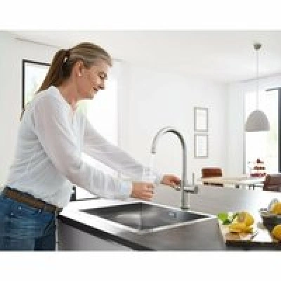 Смеситель для кухонной мойки GROHE Blue Home с системой фильтрации, охлаждения и газирования воды, суперсталь (31455DC0) Смеситель для кухонной мойки GROHE Blue Home с системой фильтрации, охлаждения и газирования воды, суперсталь (31455DC0)