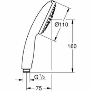 Душевой гарнитур GROHE Tempesta 110, 1 режим струи, душевая штанга 600 мм, 16.6 л/мин, хром (27853003) Душевой гарнитур GROHE Tempesta 110, 1 режим струи, душевая штанга 600 мм, 16.6 л/мин, хром (27853003)