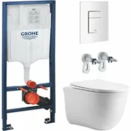Комплект инсталляции GROHE 38772SH0 с унитазом Aquatek КЛАССИК и сиденьем с микролифтом (NW0156/S)