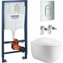 Комплект инсталляции GROHE NW0145/S с унитазом Aquatek АЛЬТАИР и сиденьем с микролифтом (NW0164/S)