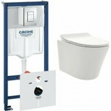Комплект инсталляции GROHE 38775001 с унитазом AQUAme AQM2001 и сиденьем с микролифтом (NW0166/S)