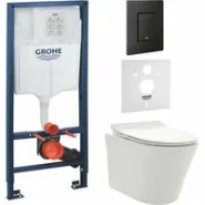 Комплект инсталляции GROHE 38811KF0-B/S с унитазом AQUAme AQM2001 и сиденьем с микролифтом (NW0171/S)