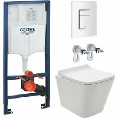 Комплект инсталляции GROHE 38772SH0 с унитазом AQUAme AQM2004 и сиденьем с микролифтом (NW0179/S)