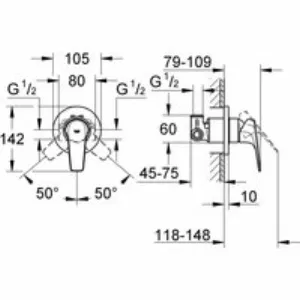 Набор для гигиенического душа GROHE Tempesta-F, хром (NB0075/S) Набор для гигиенического душа GROHE Tempesta-F, хром (NB0075/S)