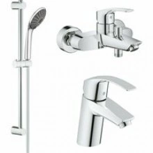 Комплект смесителей GROHE Eurosmart с душевым гарнитуром, хром (NB0076/S)