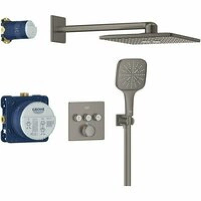 Душевая система GROHE Grohtherm SmartControl с термостатом для душа, темный графит матовый (34864AL0) Душевая система GROHE Grohtherm SmartControl с термостатом для душа, темный графит матовый (34864AL0)