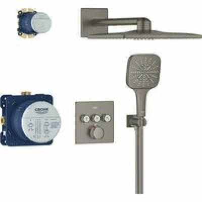 Душевая система GROHE Grohtherm SmartControl с термостатом для душа, темный графит матовый (34864AL0) Душевая система GROHE Grohtherm SmartControl с термостатом для душа, темный графит матовый (34864AL0)