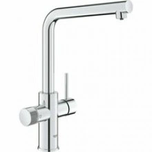Смеситель для кухонной мойки GROHE Blue Pure Minta с функцией фильтрации, без фильтра в комплекте, хром (30600000)