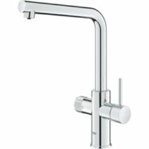 Смеситель для кухонной мойки GROHE Blue Pure Minta с функцией фильтрации, без фильтра в комплекте, хром (30600000) Смеситель для кухонной мойки GROHE Blue Pure Minta с функцией фильтрации, без фильтра в комплекте, хром (30600000)