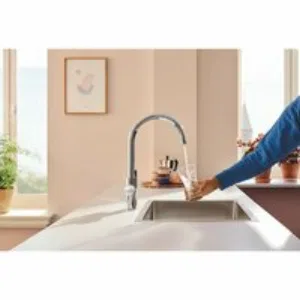 Смеситель для кухонной мойки GROHE Blue Pure StartCurve с функцией фильтрации, с угольным фильтром в комплекте, хром (30593000) Смеситель для кухонной мойки GROHE Blue Pure StartCurve с функцией фильтрации, с угольным фильтром в комплекте, хром (30593000)