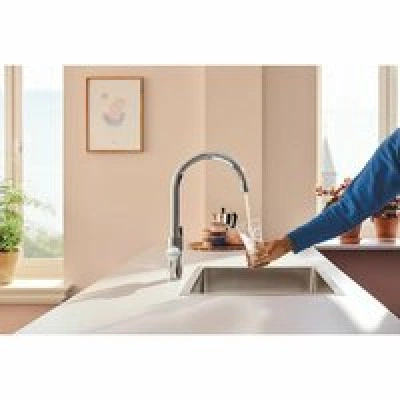Смеситель для кухонной мойки GROHE Blue Pure StartCurve с функцией фильтрации, с угольным фильтром в комплекте, хром (30593000) Смеситель для кухонной мойки GROHE Blue Pure StartCurve с функцией фильтрации, с угольным фильтром в комплекте, хром (30593000)