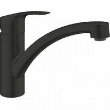 Смеситель для кухонной мойки GROHE Eurosmart с поворотным изливом, матовый черный (332812433)