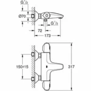 Термостат для ванны GROHE Grohtherm 1000, матовый черный (348162433) Термостат для ванны GROHE Grohtherm 1000, матовый черный (348162433)