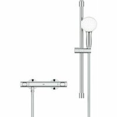 Термостат для душа GROHE Grohtherm 500 с душевым гарнитуром, хром (34796001) Термостат для душа GROHE Grohtherm 500 с душевым гарнитуром, хром (34796001)