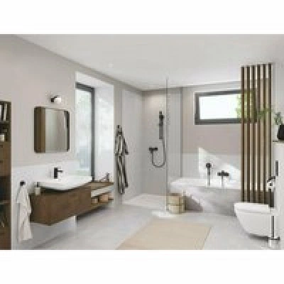 Держатель для туалетной бумаги GROHE Essentials с крышкой, матовый черный (1024652430) Держатель для туалетной бумаги GROHE Essentials с крышкой, матовый черный (1024652430)