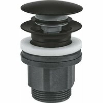 Донный клапан для раковины GROHE Push-Open, матовый черный (1024642430)