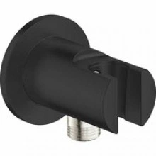 Подключение для душевого шланга GROHE Tempesta с держателем ручного душа, матовый черный (286282431)