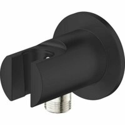 Подключение для душевого шланга GROHE Tempesta с держателем ручного душа, матовый черный (286282431) Подключение для душевого шланга GROHE Tempesta с держателем ручного душа, матовый черный (286282431)