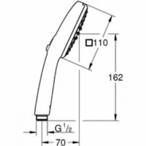 Ручной душ GROHE Tempesta Cube 110, 2 режима, черный (269022433) Ручной душ GROHE Tempesta Cube 110, 2 режима, черный (269022433)