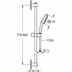 Душевой гарнитур GROHE Tempesta Cube 110, 3 режима струи, душевая штанга 900 мм, 7,4 л/мин, хром (26909003) Душевой гарнитур GROHE Tempesta Cube 110, 3 режима струи, душевая штанга 900 мм, 7,4 л/мин, хром (26909003)