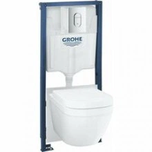 Комплект инсталляции GROHE Rapid SL с подвесным унитазом Euro Ceramic и сиденьем (36501000)