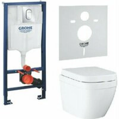 Комплект инсталляции GROHE Rapid SL с подвесным унитазом Euro Ceramic и сиденьем (36501000) Комплект инсталляции GROHE Rapid SL с подвесным унитазом Euro Ceramic и сиденьем (36501000)
