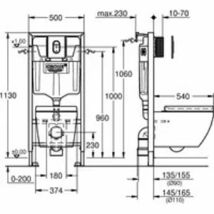 Комплект инсталляции GROHE Rapid SL с подвесным унитазом Euro Ceramic и сиденьем (36501000) Комплект инсталляции GROHE Rapid SL с подвесным унитазом Euro Ceramic и сиденьем (36501000)