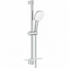 Душевой гарнитур GROHE Tempesta Cube 110 с мыльницей, 2 режима струи, душевая штанга 600 мм, 13,5 л/мин, хром (27928003)