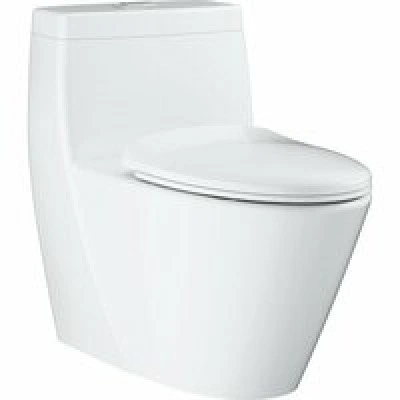 Унитаз напольный безободковый GROHE Projectline с бачком и сиденьем c микролифтом, альпин-белый (39316000) Унитаз напольный безободковый GROHE Projectline с бачком и сиденьем c микролифтом, альпин-белый (39316000)