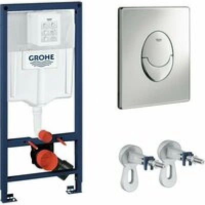 Система инсталляции для унитаза GROHE Rapid SL 3 в 1 с панелью смыва Skate Air, хром (NW0142)