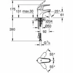 Смеситель для раковины GROHE Swift S-Size, хром (24318001) Смеситель для раковины GROHE Swift S-Size, хром (24318001)