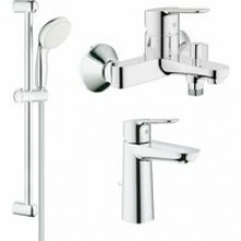 Готовый комплект для ванной комнаты GROHE BauEdge, хром (NB0065)