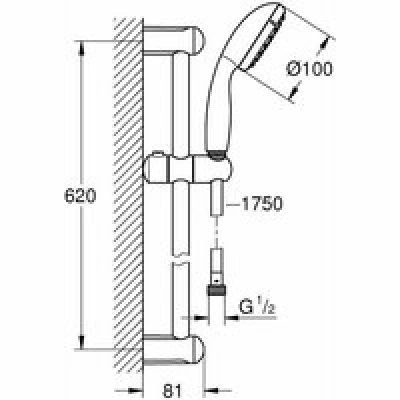 Готовый комплект для ванной комнаты GROHE BauEdge, хром (NB0065) Готовый комплект для ванной комнаты GROHE BauEdge, хром (NB0065)