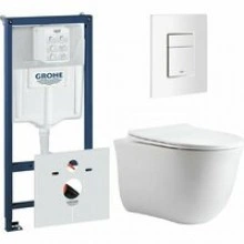 Комплект инсталляции GROHE 38772SH0 с унитазом Aquatek КЛАССИК и сиденьем с микролифтом (NW0156)
