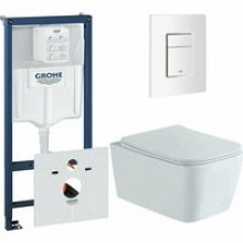 Комплект инсталляции GROHE 38772SH0 с унитазом Aquatek ЛИБРА New и сиденьем с микролифтом (NW0157)