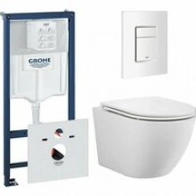 Комплект инсталляции GROHE 38772SH0 с унитазом Aquatek ЕВРОПА и сиденьем с микролифтом (NW0158)